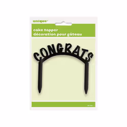 Unique Party Congrats Plastic Cake Topper