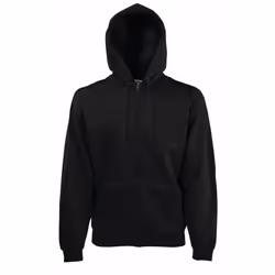 Fruit Of The Loom Mens Premium 70/30 Hooded Zip-Up Sweatshirt / Hoodie - 4XL, Black