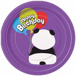 Unique Party Panda Birthday Dessert Plate (Pack of 8)