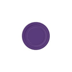 Unique Party Round Dessert Plate (Pack of 8) - One Size, Purple