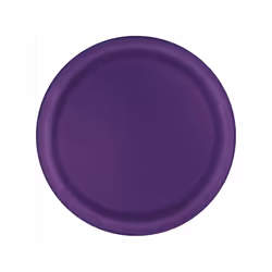 Unique Party Round Dinner Plate (Pack of 8) - One Size, Deep Purple