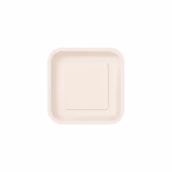 Unique Party Square Dessert Plate (Pack of 16) - One Size, Ivory