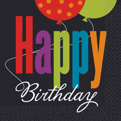 Unique Party Cheer Birthday Disposable Napkins (Pack of 16)