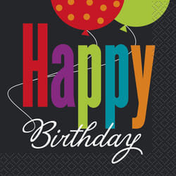 Unique Party Cheer Birthday Disposable Napkins (Pack of 16)