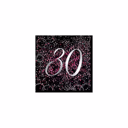 Unique Party Glitz 30th Birthday Napkins (Pack of 16)