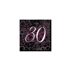 Unique Party Glitz 30th Birthday Napkins (Pack of 16)