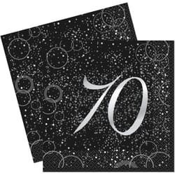 Unique Party Glitz 70th Napkins (Pack of 16)