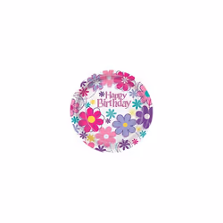 Unique Party Floral Birthday Dinner Plate (Pack of 8)