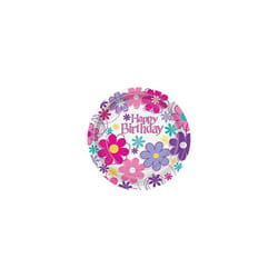 Unique Party Floral Birthday Dinner Plate (Pack of 8)