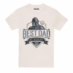 Star Wars: The Mandalorian Mens No. 1 In Galaxy T-Shirt - XL, Natural