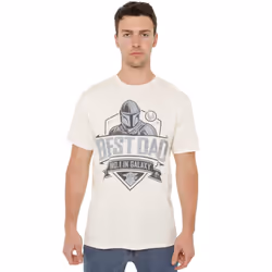 Star Wars: The Mandalorian Mens No. 1 In Galaxy T-Shirt - XL, Natural