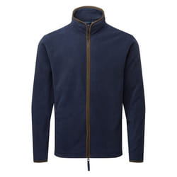 Premier Mens Artisan Fleece Jacket - M, Navy/Brown