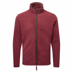 Premier Mens Artisan Fleece Jacket - L, Burgundy/Brown