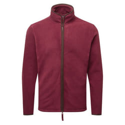 Premier Mens Artisan Fleece Jacket - L, Burgundy/Brown
