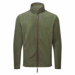 Premier Mens Artisan Fleece Jacket - XL, Moss Green/Brown