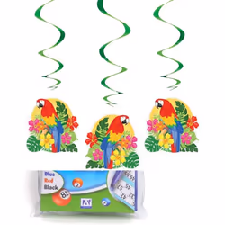 Unique Party Luau Tropical Island Hanging Decoration (Pack of 3)