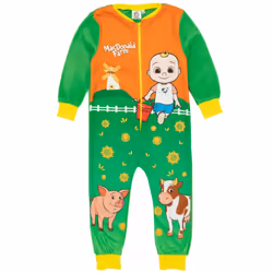 Cocomelon Childrens/Kids MacDonald Farm Baby JJ Sleepsuit - 18-24 Months, Green/Orange/Yellow