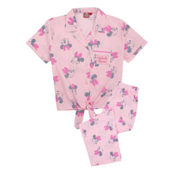 Disney Girls Minnie Mouse Short-Sleeved Pyjama Set - 9-10 Years, Pink
