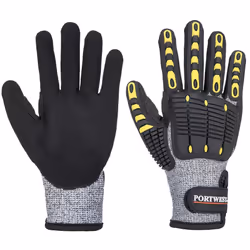 Portwest Unisex Adult A772 Impact Resistant Cut Resistant Glove - S, Grey/Black