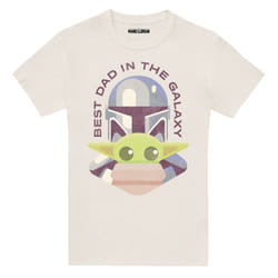 Star Wars: The Mandalorian Mens Dad And Child T-Shirt - M, Natural