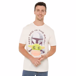 Star Wars: The Mandalorian Mens Dad And Child T-Shirt - M, Natural