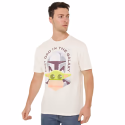 Star Wars: The Mandalorian Mens Dad And Child T-Shirt - XXL, Natural