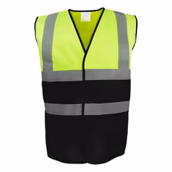 Yoko Unisex Adult Two Tone Hi-Vis Vest - XL, Yellow/Black