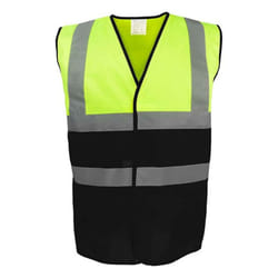 Yoko Unisex Adult Two Tone Hi-Vis Vest - S, Yellow/Black