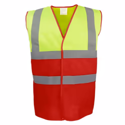 Yoko Unisex Adult Two Tone Hi-Vis Vest - L, Yellow/Red