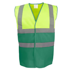 Yoko Unisex Adult Two Tone Hi-Vis Vest - XL, Yellow/Paramedic Green