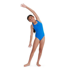 Speedo Girls Medalist Eco Endurance+ One Piece Swimsuit - 7-8 Years, Bondi Blue
