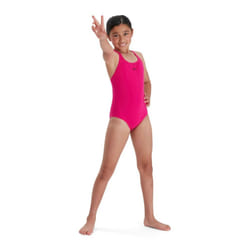 Speedo Girls Medalist Eco Endurance+ One Piece Swimsuit - 7-8 Years, Pink