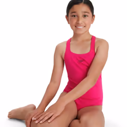 Speedo Girls Medalist Eco Endurance+ One Piece Swimsuit - 7-8 Years, Pink