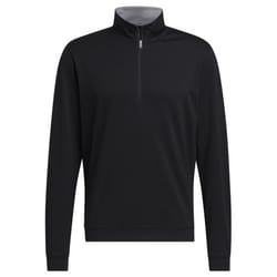 Adidas Mens Elevated Quarter Zip Sweatshirt - L, Black