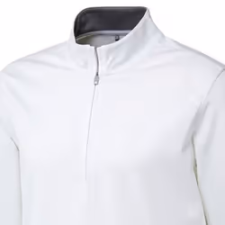 Adidas Mens Elevated Quarter Zip Sweatshirt - L, White