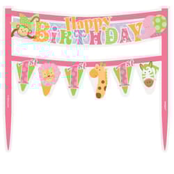 Unique Party Safari 1st Birthday Cake Topper