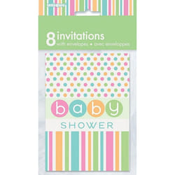 Unique Party Baby Shower Invitations (Pack of 8)