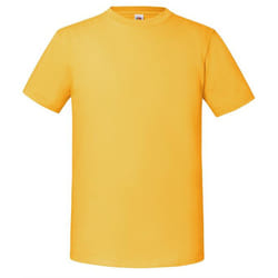 Fruit Of The Loom Mens Iconic 195 Ringspun Premium Tshirt - S UK, Sunflower