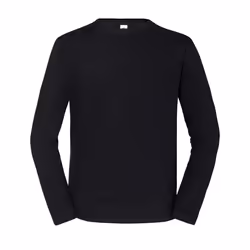 Fruit of the Loom Mens Iconic 195 Premium Ringspun Cotton Long-Sleeved T-Shirt - 3XL, Black