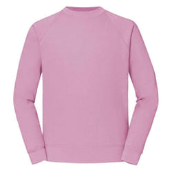 Fruit of the Loom Unisex Adult Classic Raglan Sweatshirt - S, Light Pink
