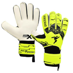 Precision Childrens/Kids Fusion X Goalkeeper Gloves - 6, White/Neon Green/Black
