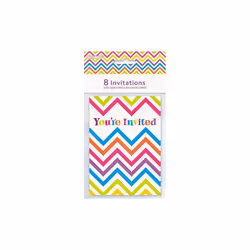 Unique Party Chevron Invitations (Pack of 8)