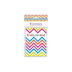Unique Party Chevron Invitations (Pack of 8)