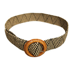 Solis Womens/Ladies Two Tone Rattan Stretch Belt - One Size, Black