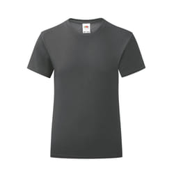 Fruit of the Loom Girls Iconic T-Shirt - 14-15 Years, Dark Heather Grey