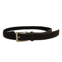 Forest Mens Colour-Stitch Leather Belt - M, Black