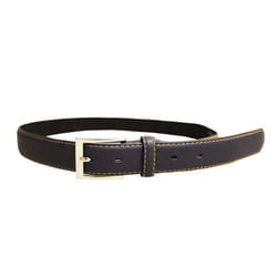Forest Mens Colour-Stitch Leather Belt - M, Navy