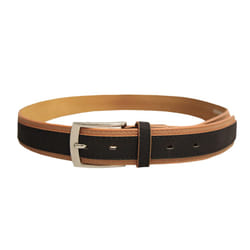 Forest Mens Two Tone Leather Belt - XXL, Tan/Black