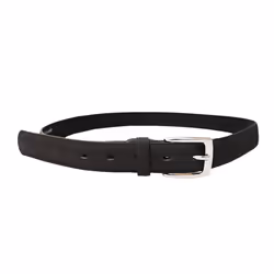 Forest Mens Plaid Leather Belt - M, Black
