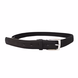 Forest Mens Plaid Leather Belt - L, Black